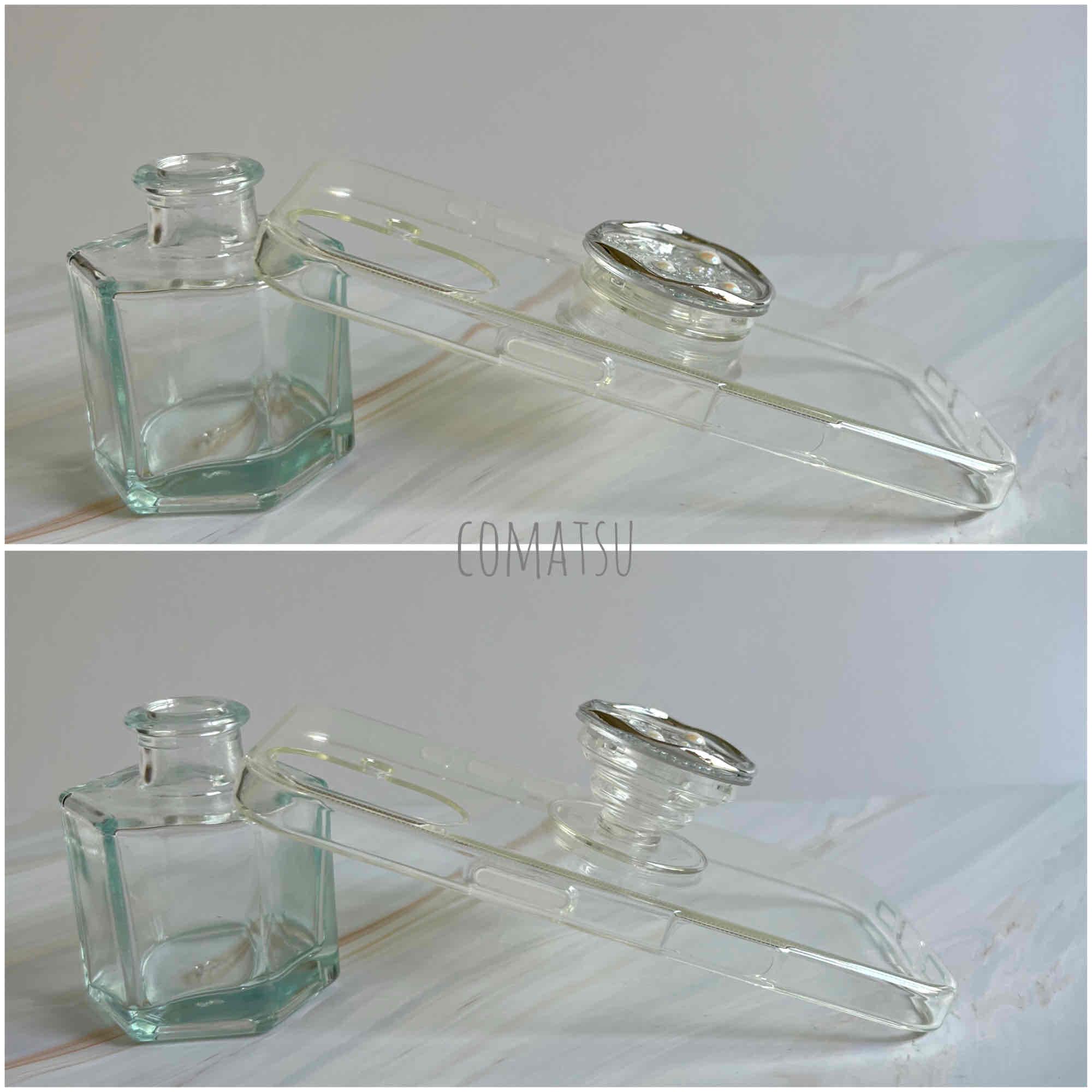 大人ニュアンス仕立て .゜newシリーズ グリップソケット付きスマホケース 銀箔×パール クリアベース スマホカバー | 3枚目